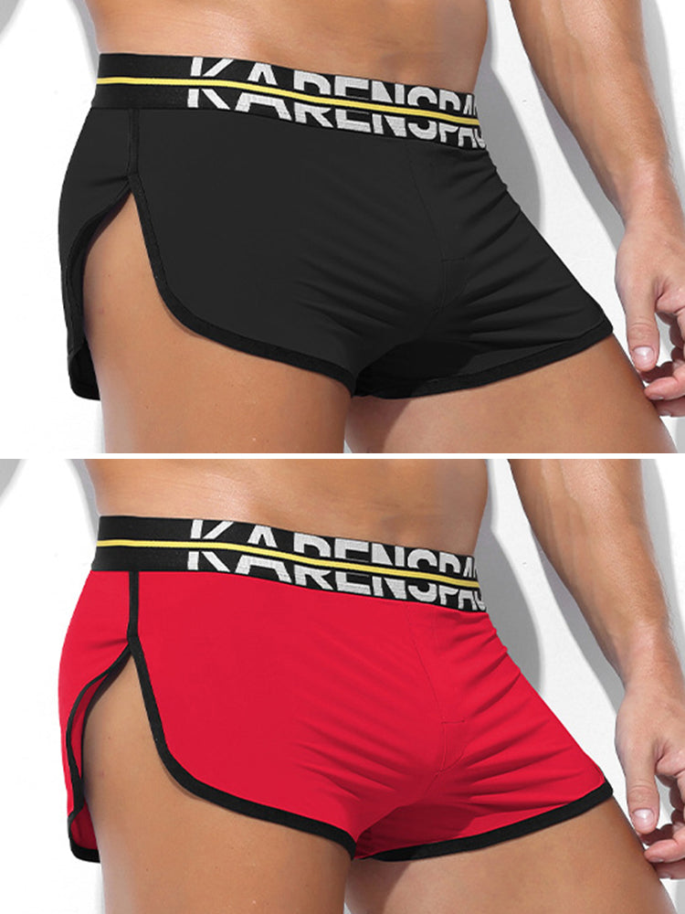 2 Pack Men's Comfortable Lounge Sport Boxer Briefs