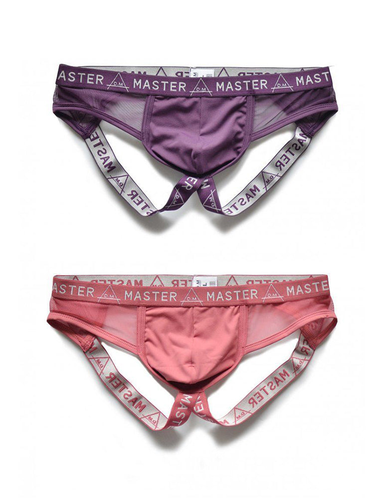 2 Pack Men's Low-Rise Sexy Double Strap Jockstrap