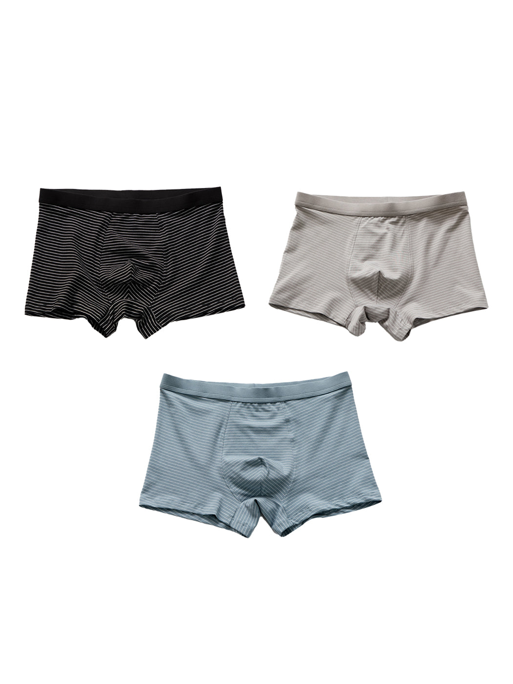 3 Pack Men's Striped Trunks for Ultimate Comfort
