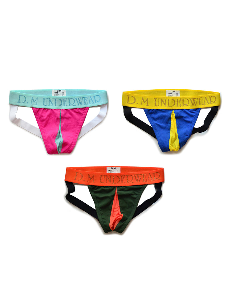 3 Pack Men's  Sexy Transparent Mesh Netted Jockstrap