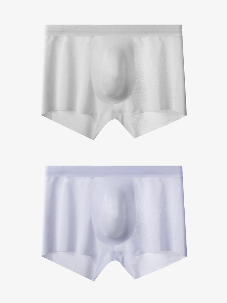2 Pack Men's Ultra-Thin Seamless Trunks