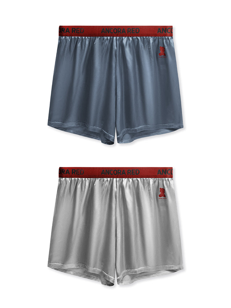 2 Pack Men's Solid Lounge Casual Boxers