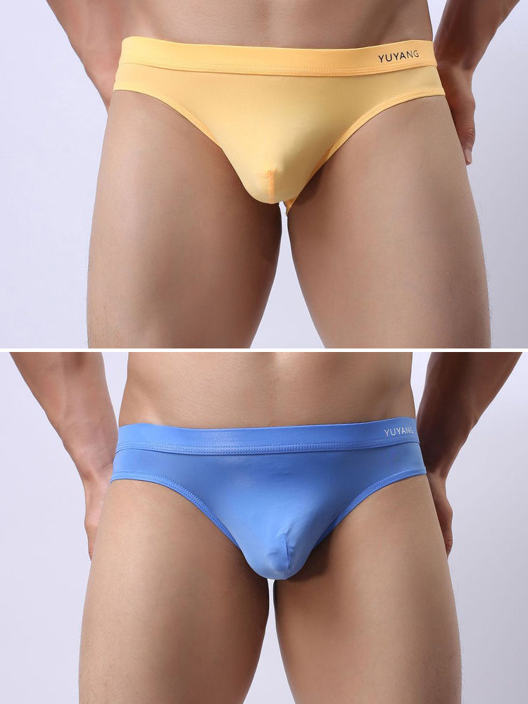 2 Pack Men's Ultra-Thin Ice Silk Briefs