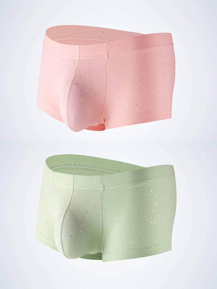 2-pack Men's Sexy Shiny Pouch Boxer Briefs