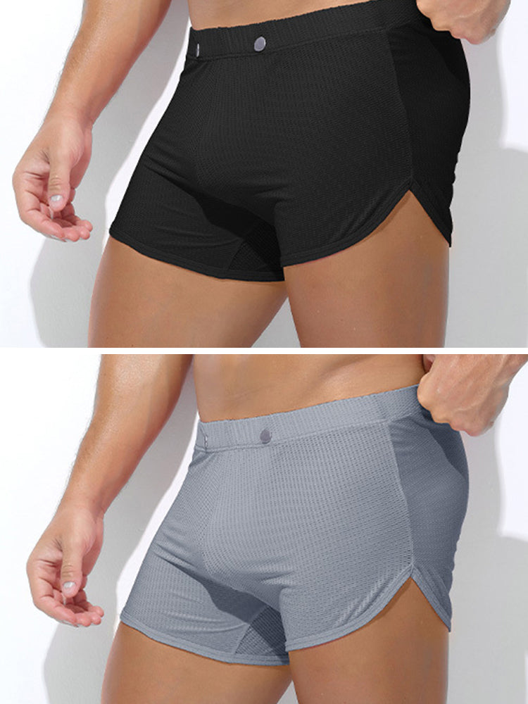 2 Pack Men's Breathable Mesh Boxer Briefs