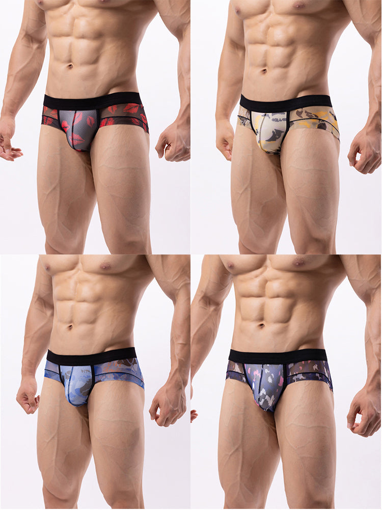 4-pack Men's Double-layer Breathable Mesh Briefs