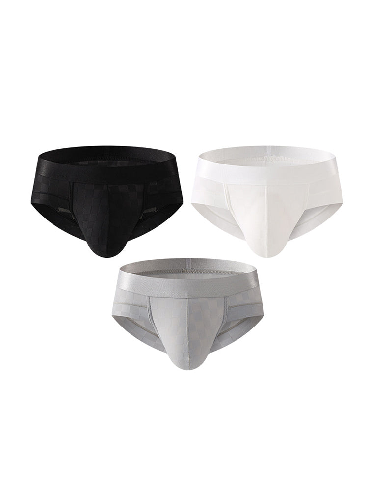 3 Pack Men's Anti-Bacterial Jacquard Briefs