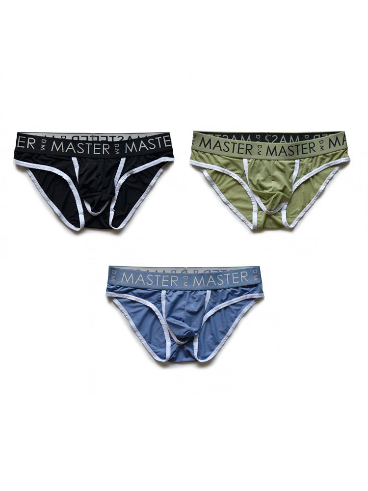 3 Pack Men's High Elasticity Quick-Dry Gun Egg Separation Wide Waist Briefs