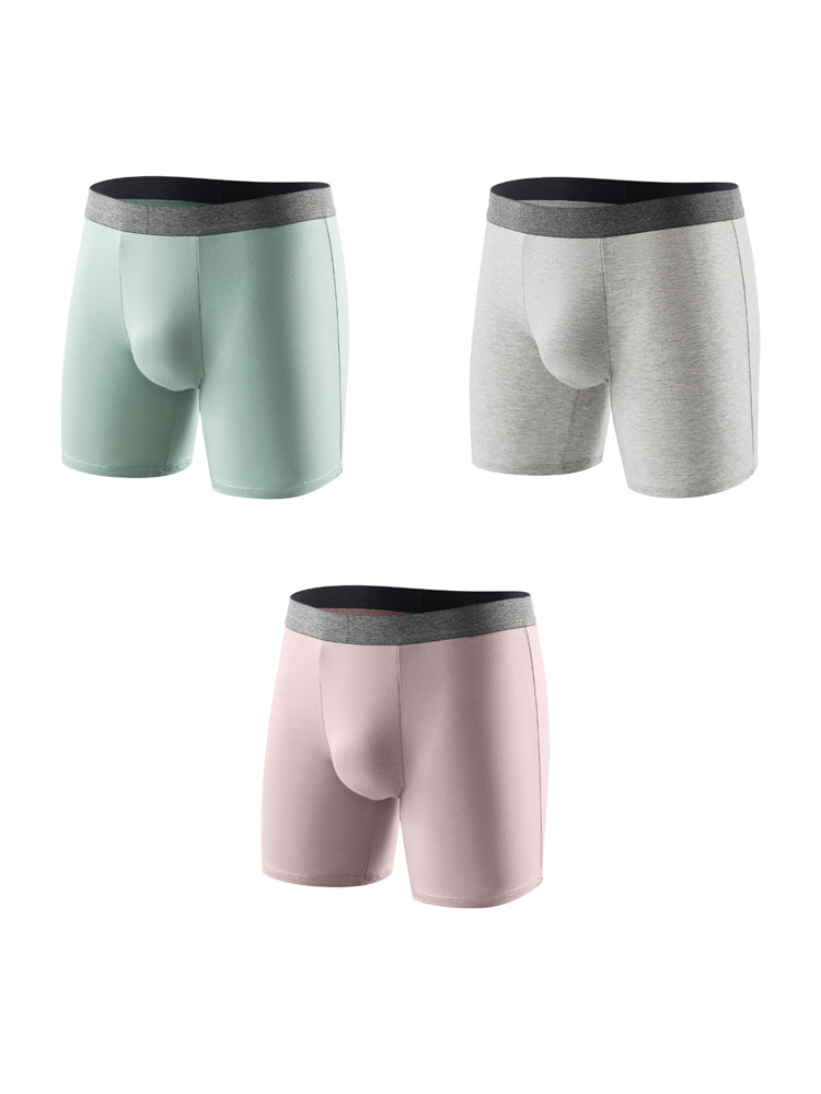 3 Pack Men's Plus-Size Anti-Chafing Performance Boxer Briefs