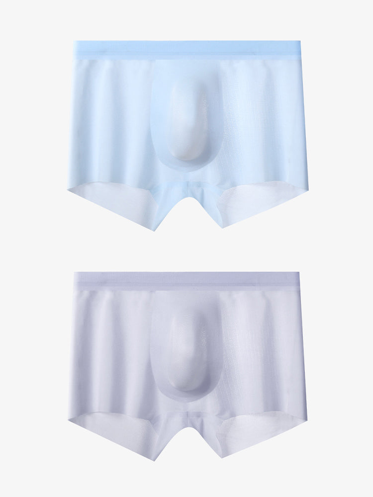 2 Pack Men's Ultra-Thin Seamless Trunks