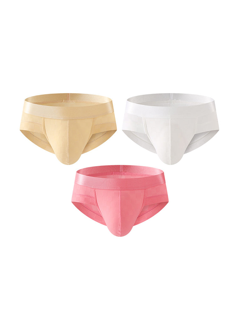 3 Pack Men's Anti-Bacterial Jacquard Briefs
