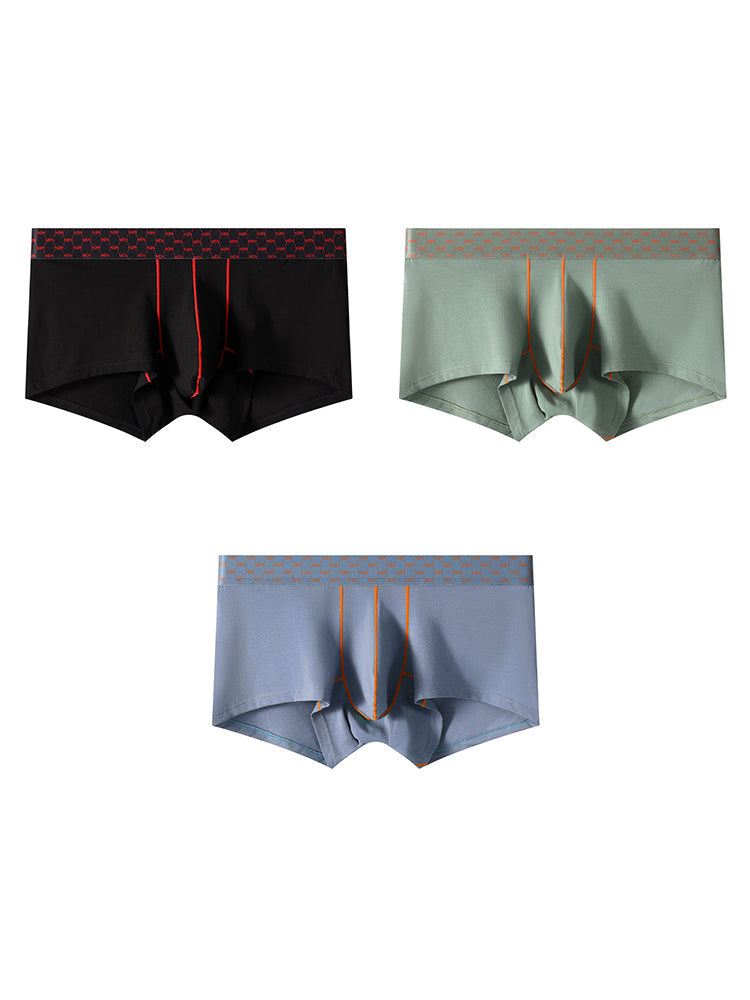 3 Pack Men's Casual Fitness Cotton Trunks