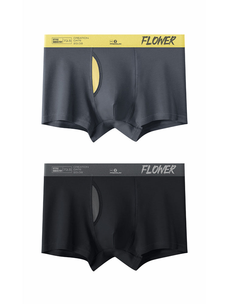 2-pack Men's Viscose Open-top Boxer Briefs