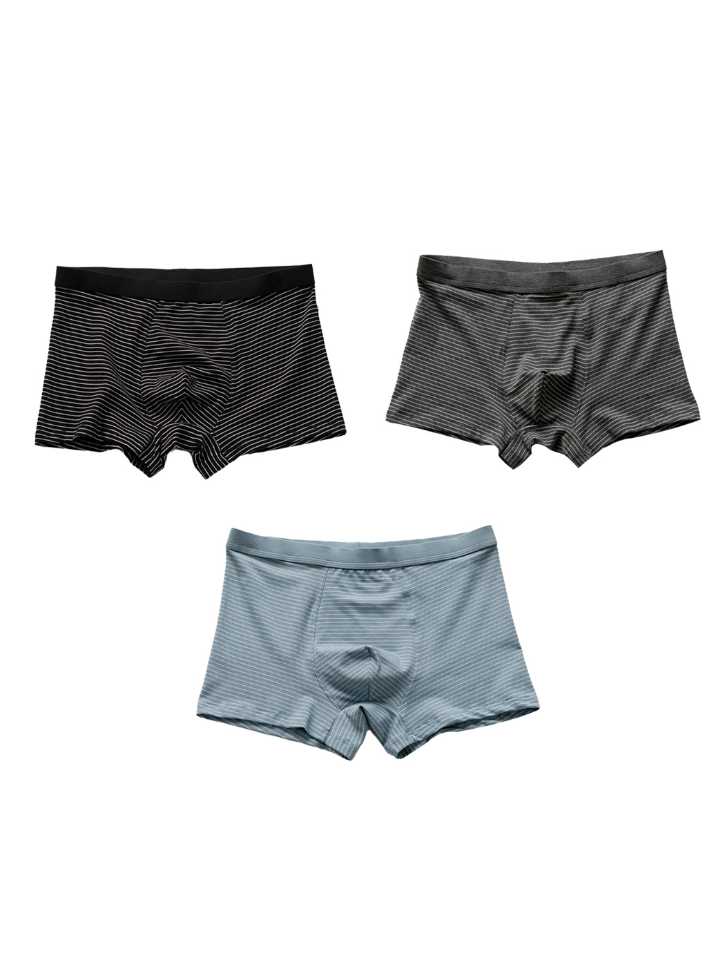 3 Pack Men's Striped Trunks for Ultimate Comfort