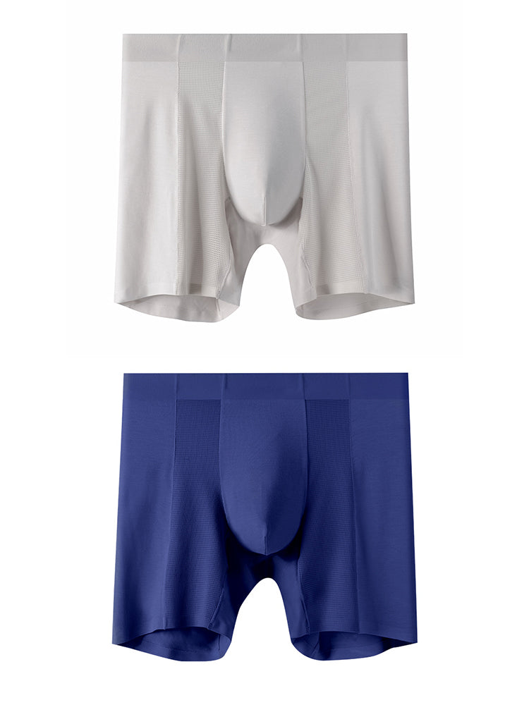 2 Pack Men's Long Athletic Boxer Briefs