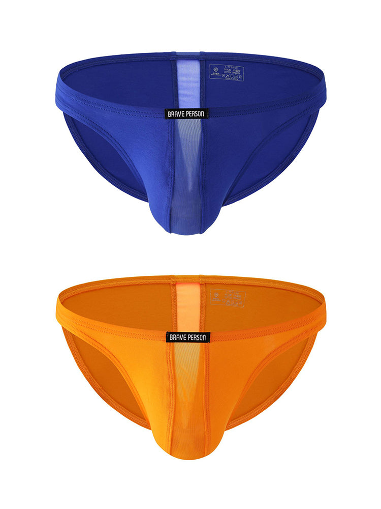 2 Pack Men's Solid Sexy Low-Rise Briefs