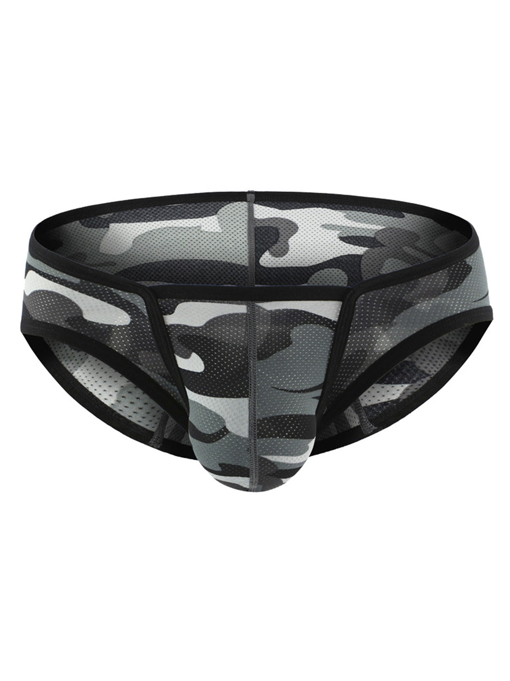 Men's Sexy Camo Print Mesh Bikini