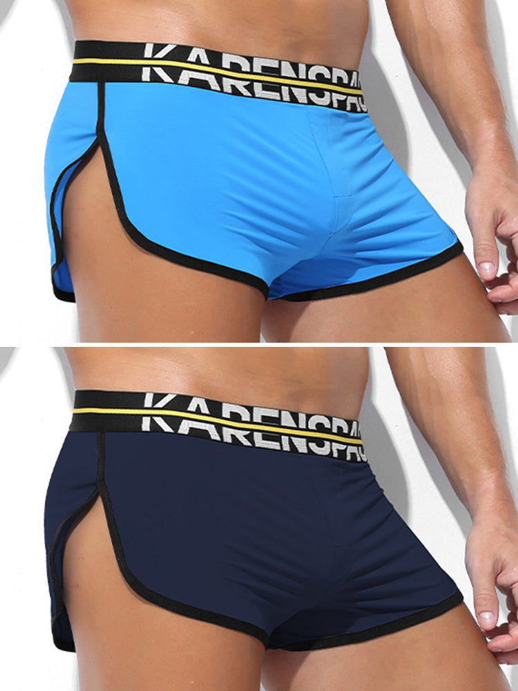 2 Pack Men's Comfortable Lounge Sport Boxer Briefs