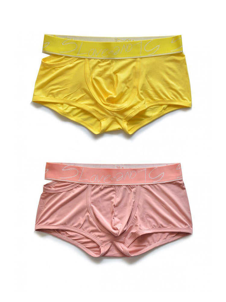 2 Pack Men's Stylish Breathable Modal Sports Trunks