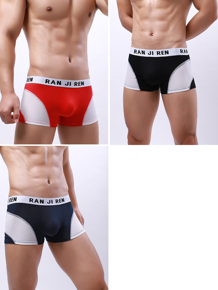 3 Pack Men's Minimalist Cool-Touch Cotton Trunks