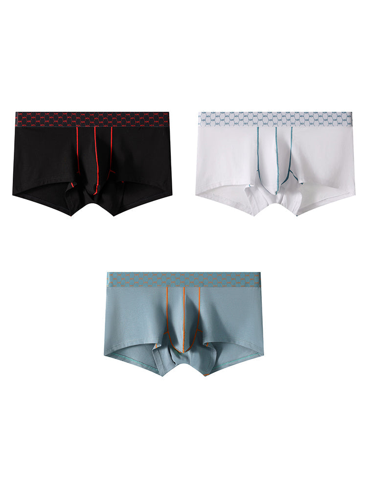 3 Pack Men's Casual Fitness Cotton Trunks