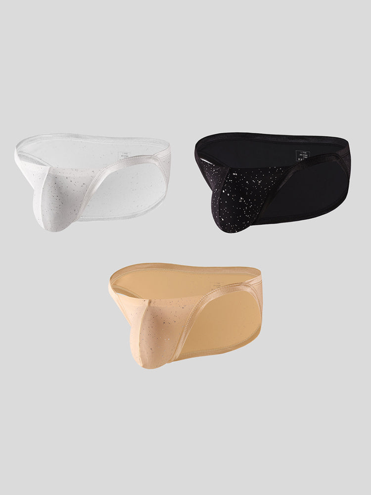 3-pack Men's Sexy Breathable U-convex Big Pouch Bikini