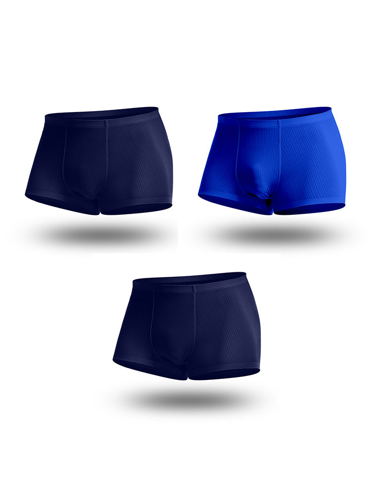 3 Pack Men's Seamless U Convex Pouch Trunks