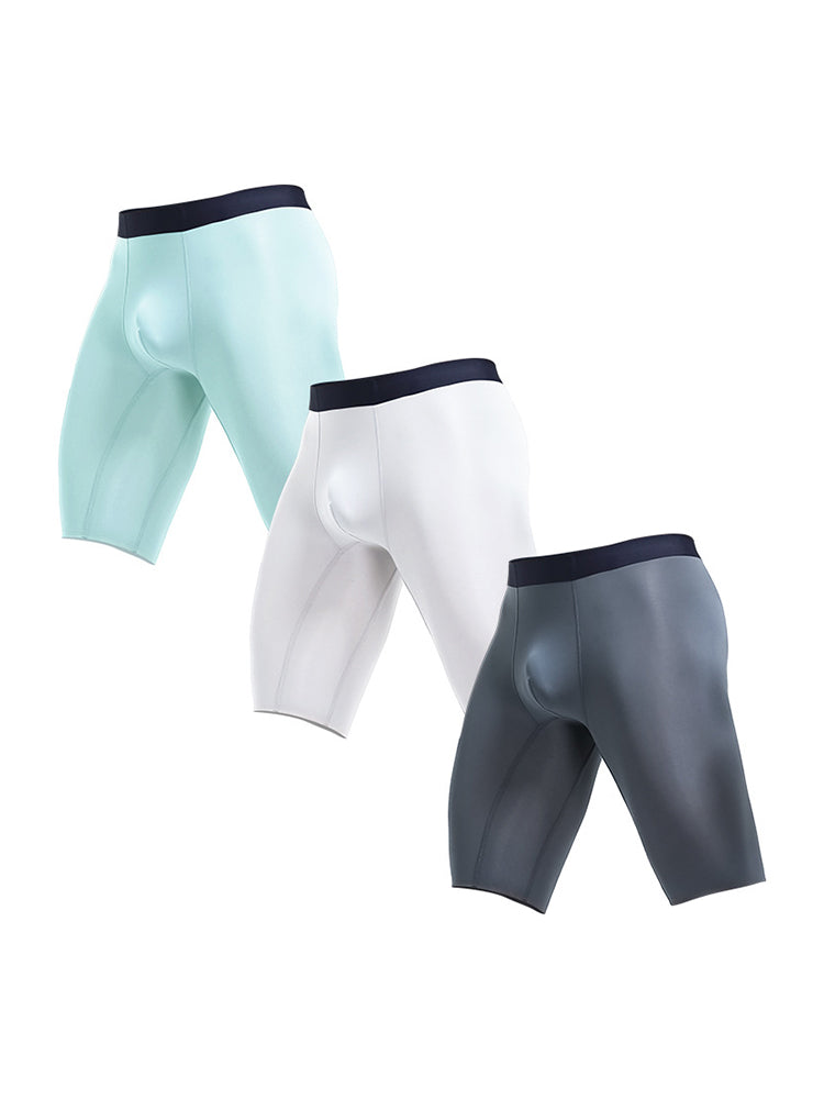 3 Pack Men's Anti-Chafing Seamless Running Briefs