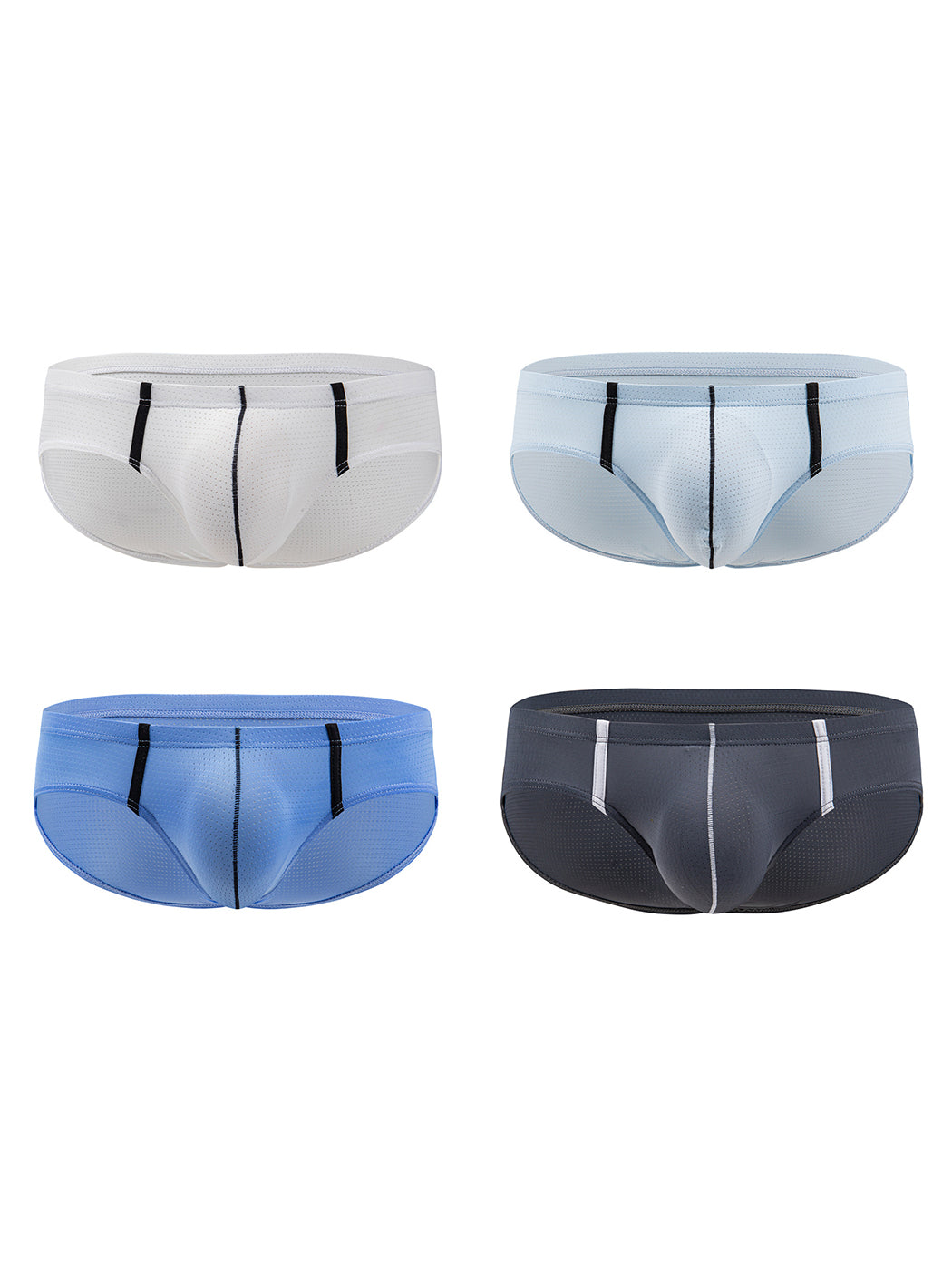 4 Pack Men's Low-rise Breathable Mesh Briefs
