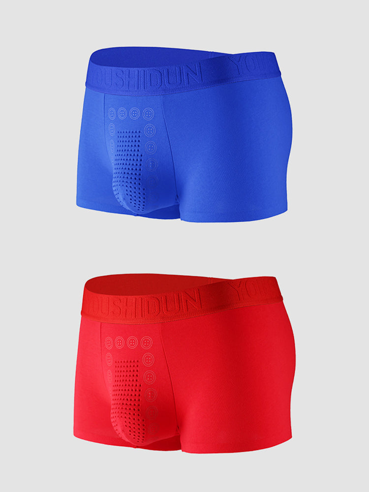 2-pack Men's Negative Ion Massage Boxer Briefs