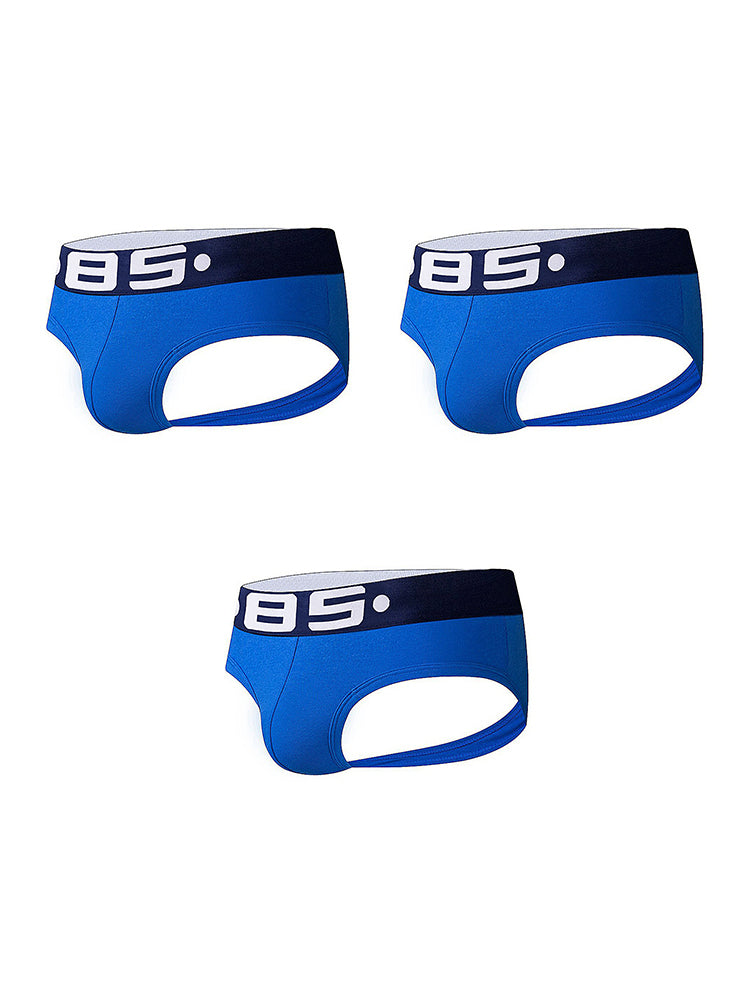 3 Pack Men's Sport Solid Low-Rise Jockstraps