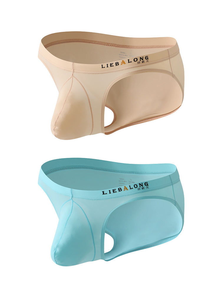 2 Pack Men's Contoured Pouch Lightweight Briefs