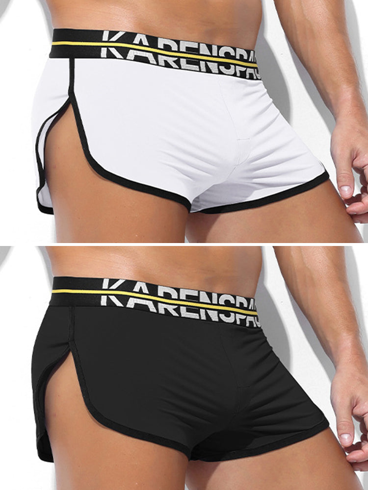 2 Pack Men's Comfortable Lounge Sport Boxer Briefs