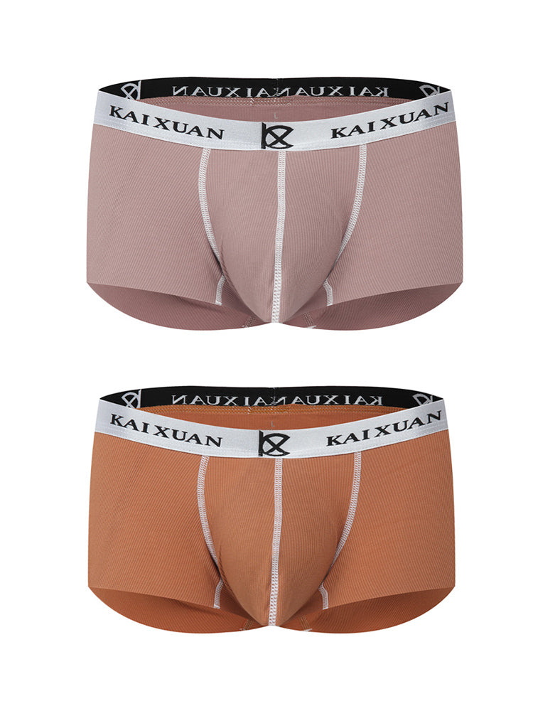 2 Pack Men's Modal Simple Skin-Friendly Trunks