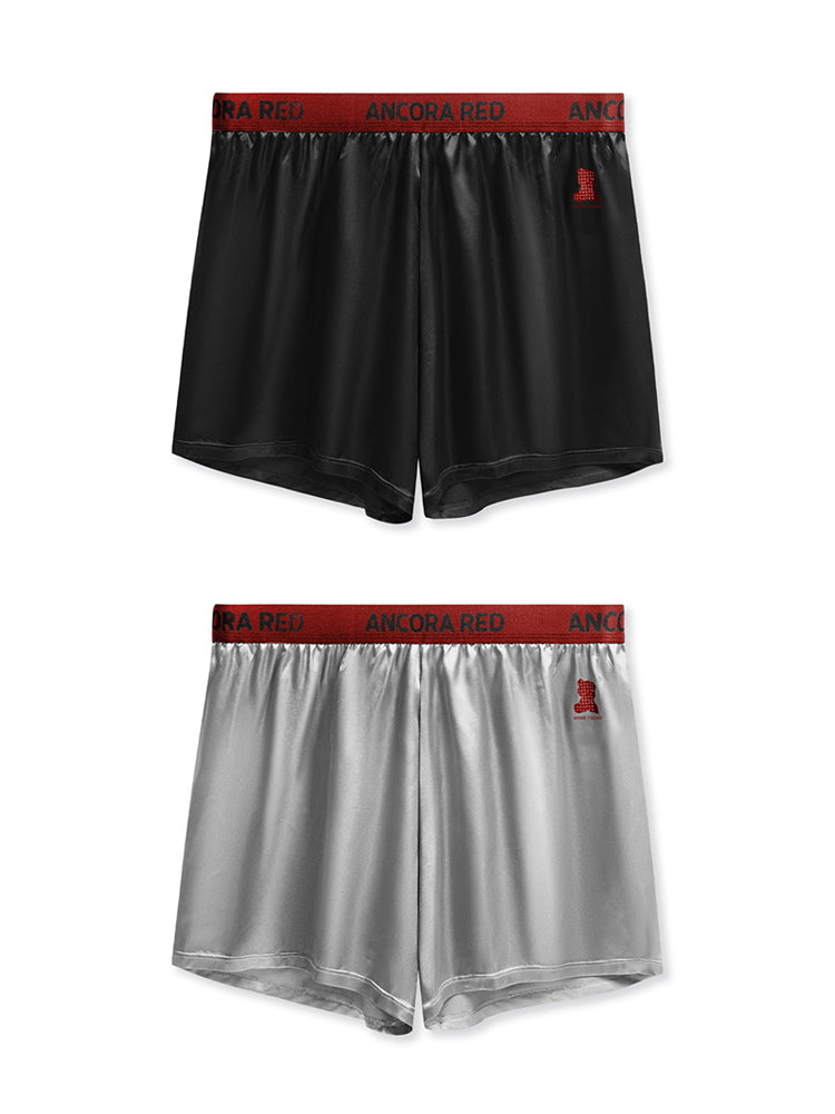 2 Pack Men's Solid Lounge Casual Boxers