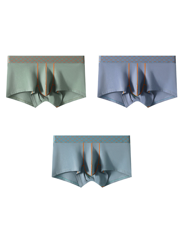 3 Pack Men's Casual Fitness Cotton Trunks