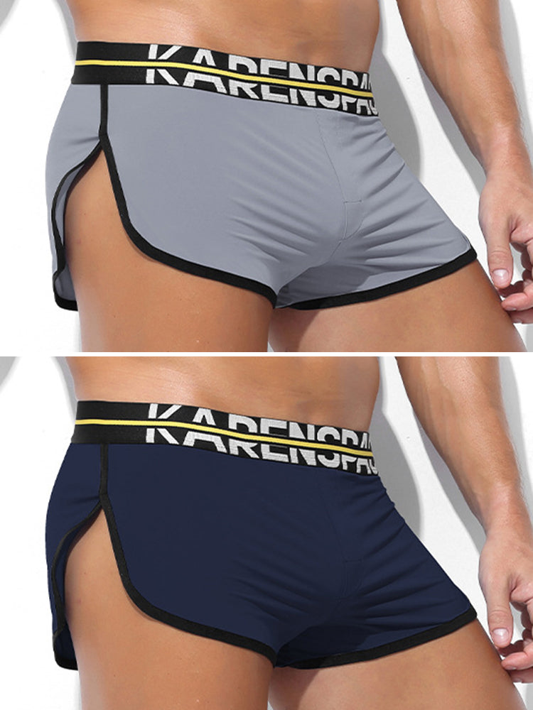 2 Pack Men's Comfortable Lounge Sport Boxer Briefs