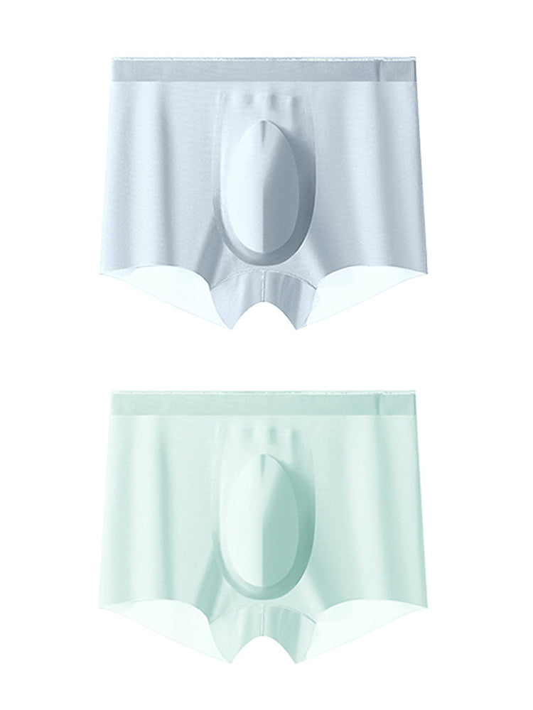 2 Pack Men's Ultra-Thin Ice Silk Quick-Dry Trunks