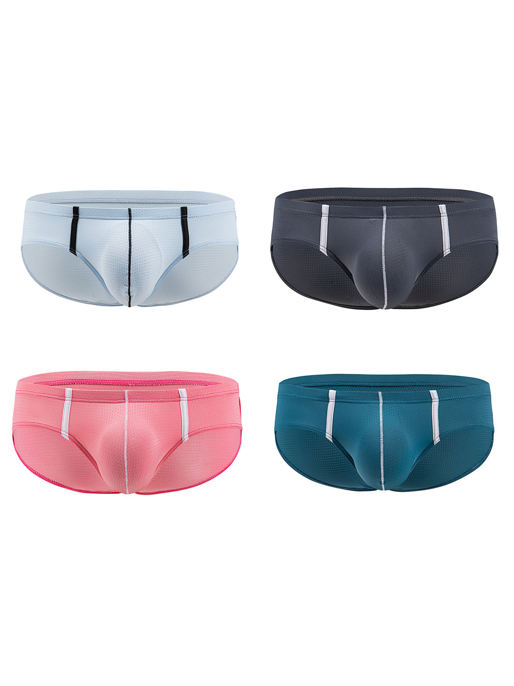 4 Pack Men's Low-rise Breathable Mesh Briefs