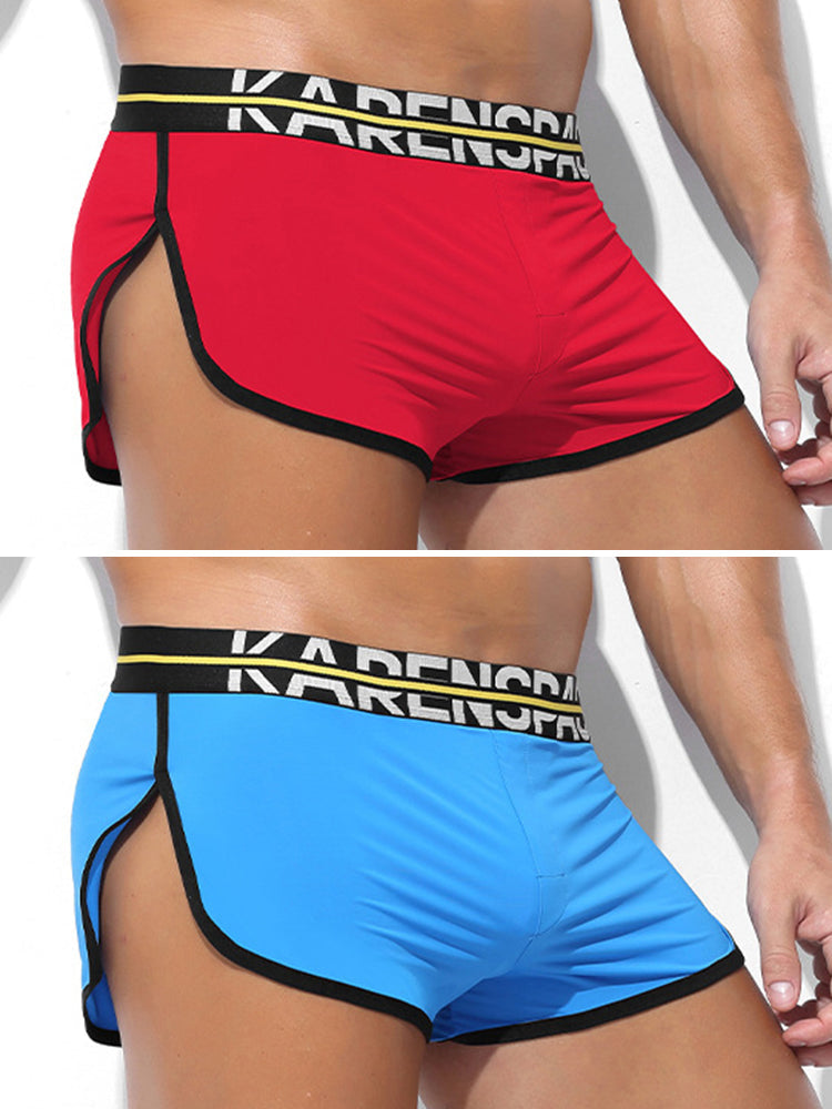 2 Pack Men's Comfortable Lounge Sport Boxer Briefs