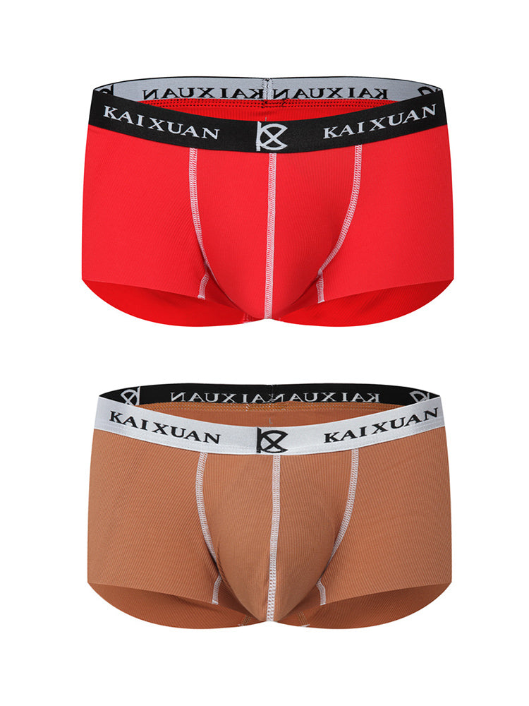 2 Pack Men's Modal Simple Skin-Friendly Trunks