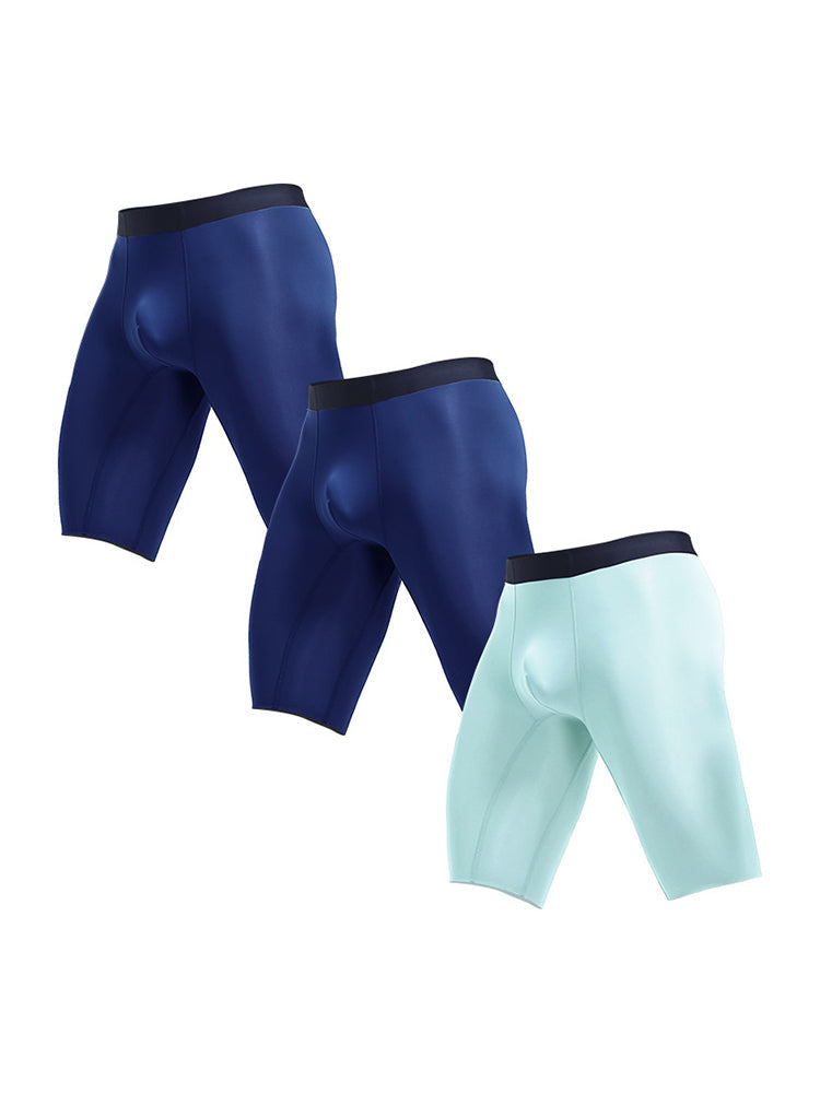 3 Pack Men's Anti-Chafing Seamless Running Briefs