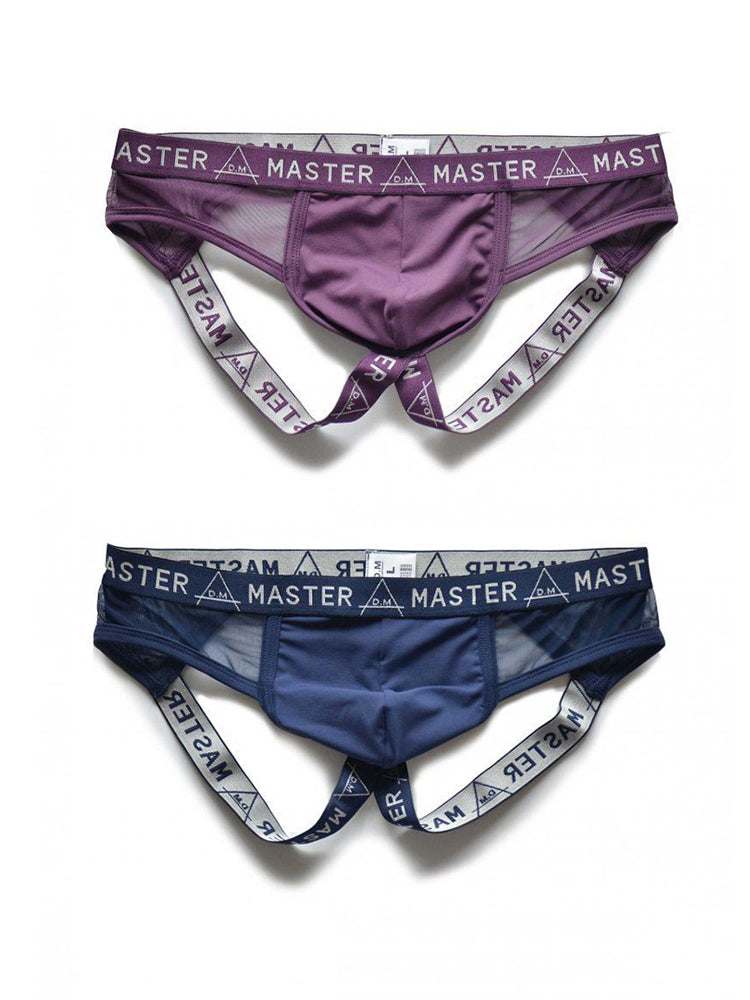 2 Pack Men's Low-Rise Sexy Double Strap Jockstrap