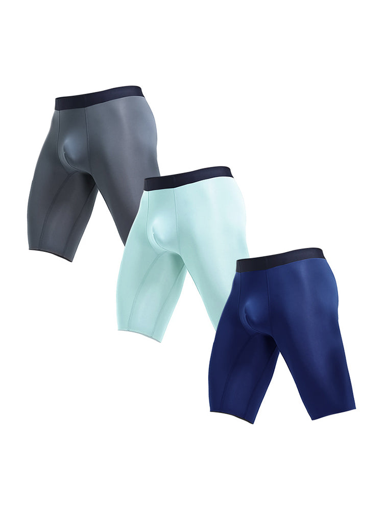 3 Pack Men's Anti-Chafing Seamless Running Briefs