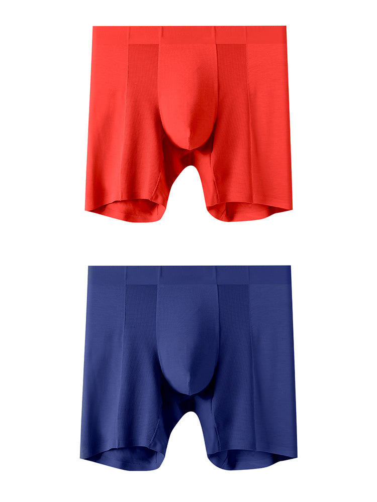 2 Pack Men's Long Athletic Boxer Briefs