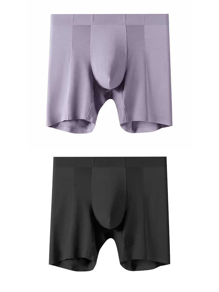 2 Pack Men's Long Athletic Boxer Briefs