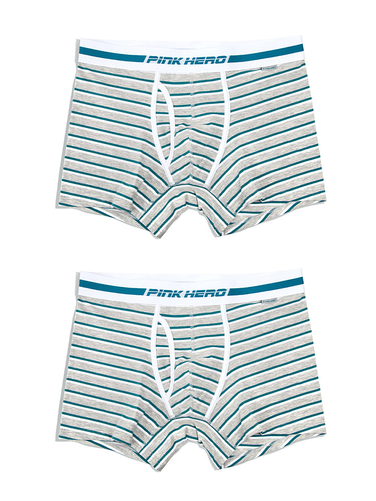 2 Pack European Luxury Brand Personalized Striped Men's Underwear