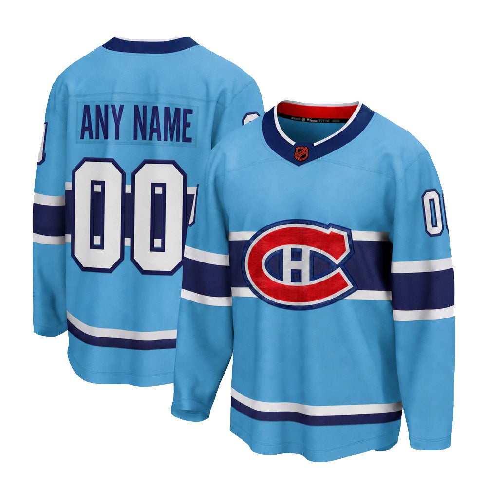 Custom Men’s Montreal Canadiens Blue Stitched Jersey
