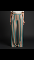 Wide-leg cashmere trousers with fluid drape
