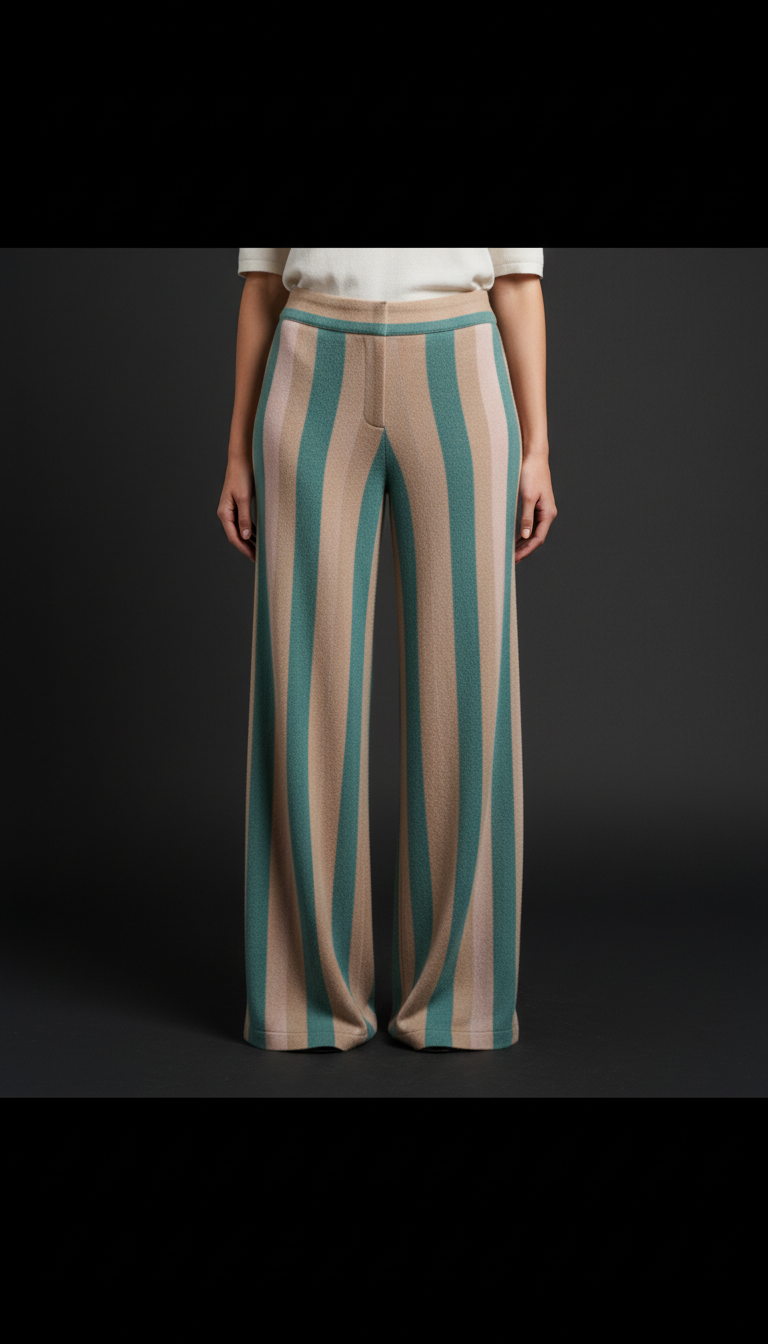 Wide-leg cashmere trousers with fluid drape